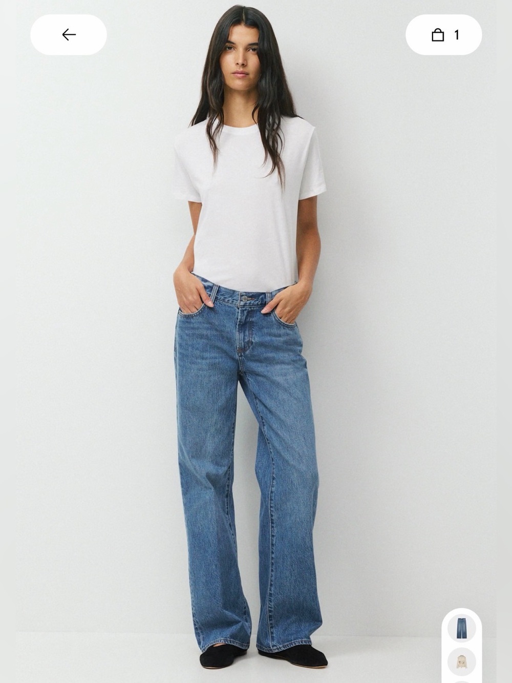 Aritzia Denim Forum The Farrah Lo-Rise Wide Jean